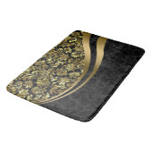 Black and Gold Floral DamasPatroon Badmat (Gekanteld)