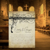 Black and Gold Funky Elegant Swirls Wedding Invite Kaart