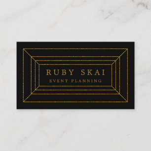 Black and Gold Gemstone Chic Business Card Visitekaartje