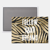 Black and Gold Glam Zebra Dreams Magneet (Voorkant / Achterkant)