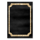 Black and Gold Glitter Evenement Kaart (Achterkant)