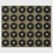 Black and Gold Graduation Cadeaupapier (Vlak)