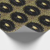 Black and Gold Graduation Cadeaupapier (Hoek)