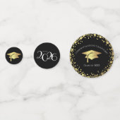 Black and Gold Graduation Confetti (Voorkanten)