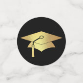 Black and Gold Graduation Confetti (Kleine voorkant)