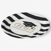 Black and Gold Graduation Party Papieren Bordje (Gekanteld)