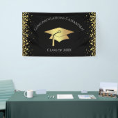 Black and Gold Graduation Spandoek (Beurs)