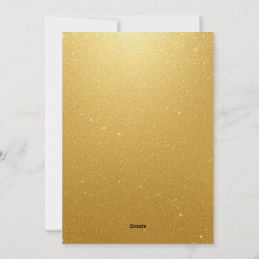 Black and Gold Grand Opening Uitnodiging (Achterkant)