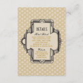 Black and Gold Great Gatsby Details Kaarten (Achterkant)