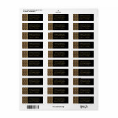 Black and Gold Great Gatsby Elegant Art Deco Etiket (Full Sheet)