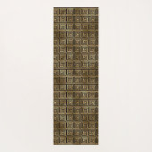 Black and Gold Greek Key Pattern Yoga Mat (Achterkant)