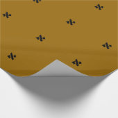 Black and Gold Hebrew Aleph Wrapping Papper Cadeaupapier (Hoek)