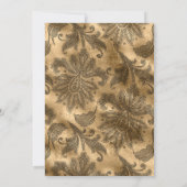 Black and Gold Heraldic Bar Mitzvah Kaart (Achterkant)