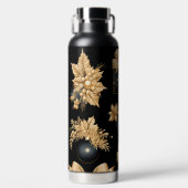 BLACK AND GOLD HOLIDAY CHRISTMAS ORNAMENTS WATERFLES (Voorkant)