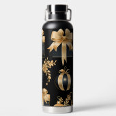 BLACK AND GOLD HOLIDAY CHRISTMAS ORNAMENTS WATERFLES (Achterkant)