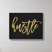 Black and Gold Hustle Wrapped Canvas 14x11 Afdruk (Voorkant)