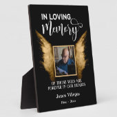 Black and Gold in Loating Memory Aangepaste foto Fotoplaat (Zijkant)