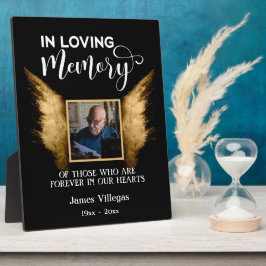 Black and Gold in Loating Memory Aangepaste foto Fotoplaat