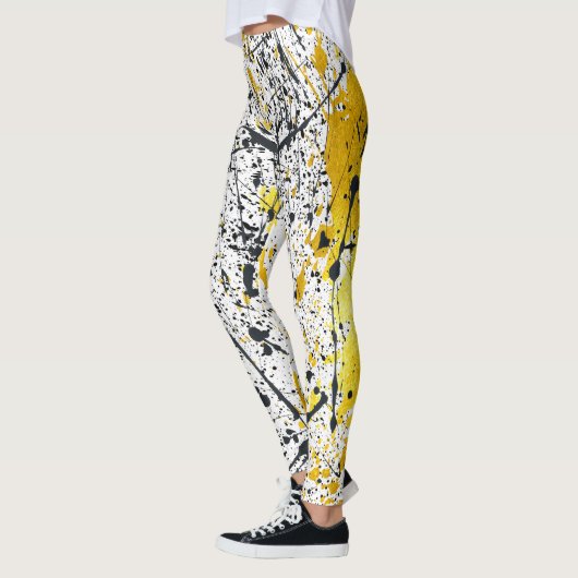 Black and gold ink strokes leggings (Links)