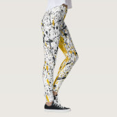 Black and gold ink strokes leggings (Rechts)