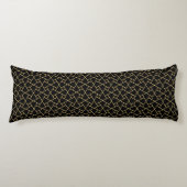 Black and Gold Islamic Pattern Body Pillow Lichaamskussen (Voorkant)