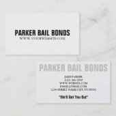 Black and Gold Jail Bonds Company Visitekaartje (Voorkant / Achterkant)