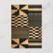 Black and Gold Kente Informatiekaartje (Achterkant)