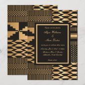 Black and Gold Kente Kaart (Voorkant / Achterkant)