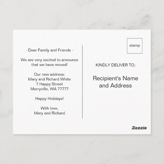 Black and Gold Kerstmis We hebben een nieuw startp Briefkaart (Achterkant)