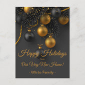 Black and Gold Kerstmis We hebben een nieuw startp Briefkaart (Voorkant)