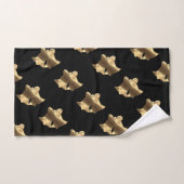 Black and Gold Kijk kerst Bells Elegant Bad Handdoek (Handdoek)