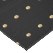 Black and Gold Kijk Polka Dot Pattern Elegant Tafelkleed (Gekanteld)