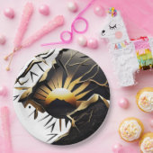 Black and Gold Kintsugi Style Sunrise Papieren Bordje (Feest)