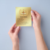 Black and Gold Lawyer Graduparty foto Flyer (Hand)