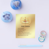 Black and Gold Lawyer Graduparty foto Flyer (Enkel)