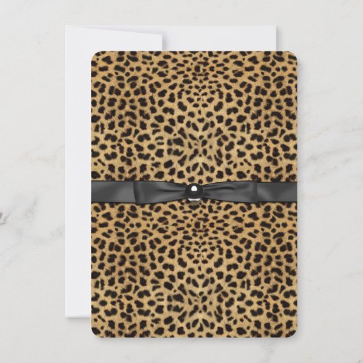 Black and Gold Leopard Afstuderen aangekondigd Kaart (Achterkant)
