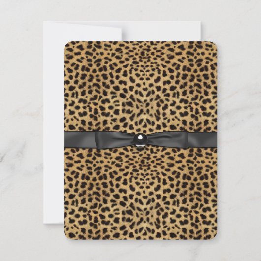 Black and Gold Leopard Afstuderen aangekondigd Kaart (Achterkant)