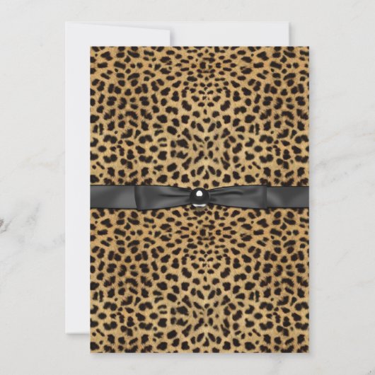 Black and Gold Leopard Afstuderen aangekondigd Kaart (Achterkant)