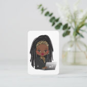 Black and Gold Leopard Boss Lady Visitekaartje (Staand voorkant)