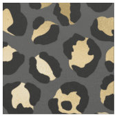Black and Gold Leopard Spot Pattern Stof (Close Up)
