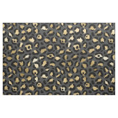 Black and Gold Leopard Spot Pattern Stof (Fat Quarter)
