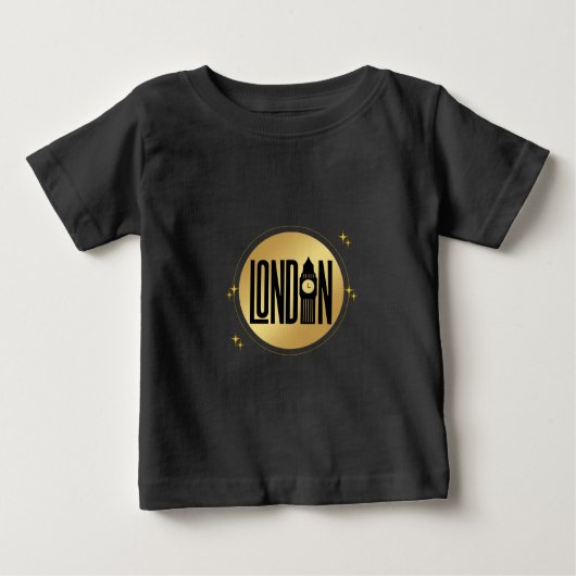 Black and Gold London t-shirt, landmark, mode (Voorkant)