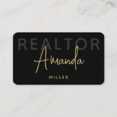 Black and Gold makelaar makelaar makelaar in onroe Visitekaartje (Voorkant)