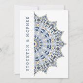 Black and Gold Mandala Wedding Save the Date (Achterkant)