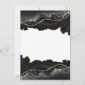 Black and Gold Marble Agate Modern Save the Date (Achterkant)
