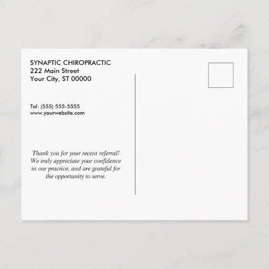 Black and Gold Marble Hartelijk dank voor uw verwi Briefkaart (Achterkant)