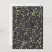 Black and Gold Marble Trunk Party Invite Kaart (Achterkant)