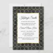Black and Gold Marble Trunk Party Invite Kaart (Voorkant)
