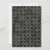 Black and Gold Marble Trunk Party Invite Kaart (Achterkant)