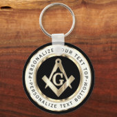 Black and Gold Mason - Aanpassen Sleutelhanger (Achterkant)